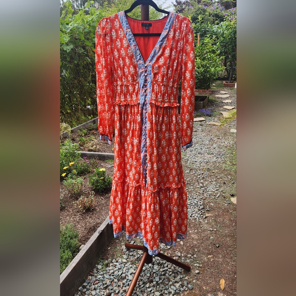 NWOT J Crew Tiered Block Print Dress - Picture 2 of 12